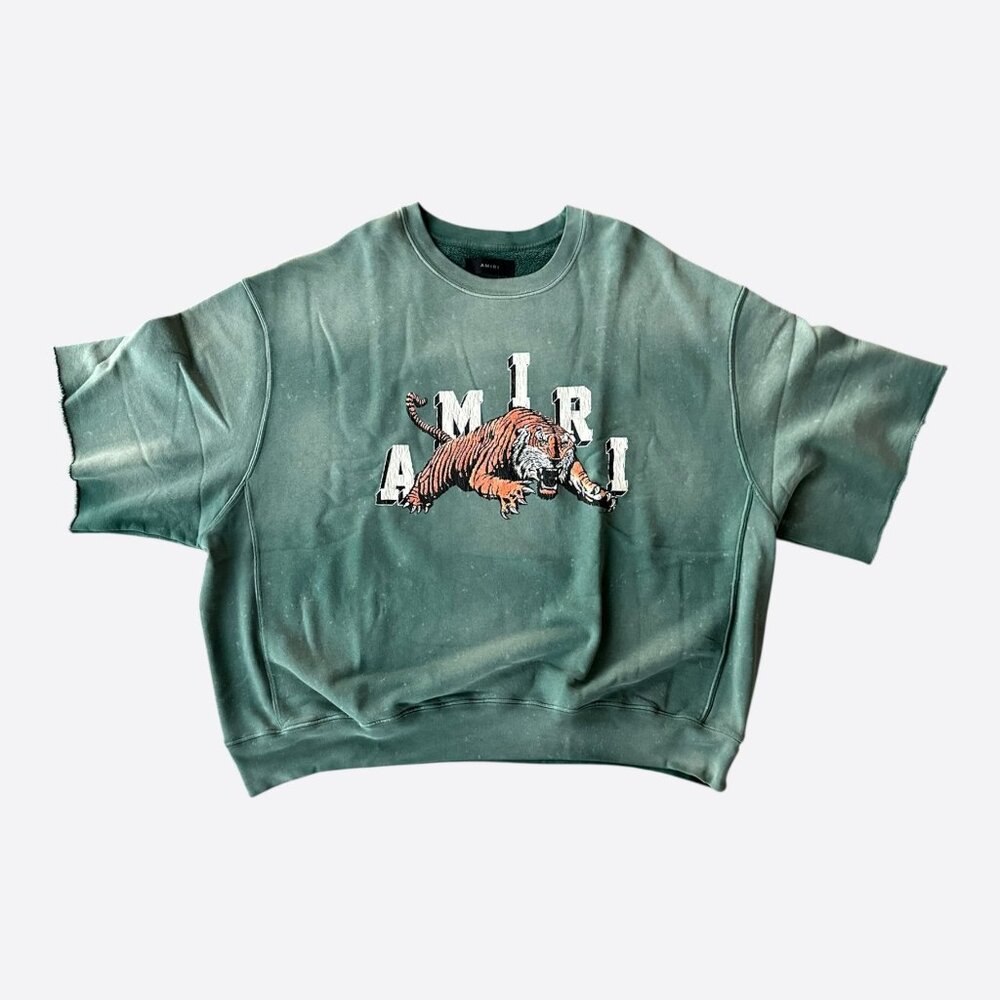 Amiri Green & White Tiger Logo Sweater T-Shirt
